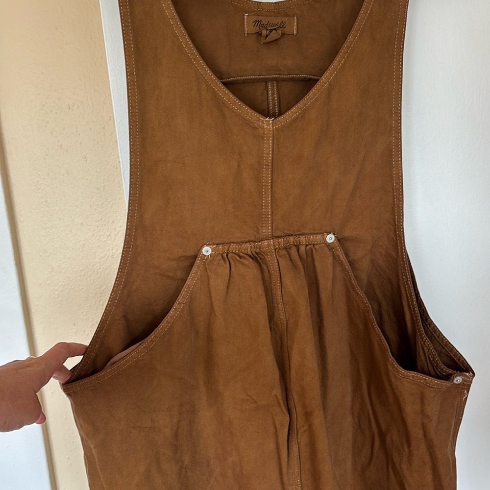 Madewell Tan Sleeveless Jumpsuit